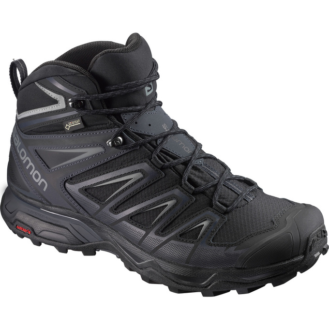 Buty Trekkingowe Męskie Salomon X ULTRA 3 WIDE MID GTX® - Czarne - Polska (053-ZBAYCX)